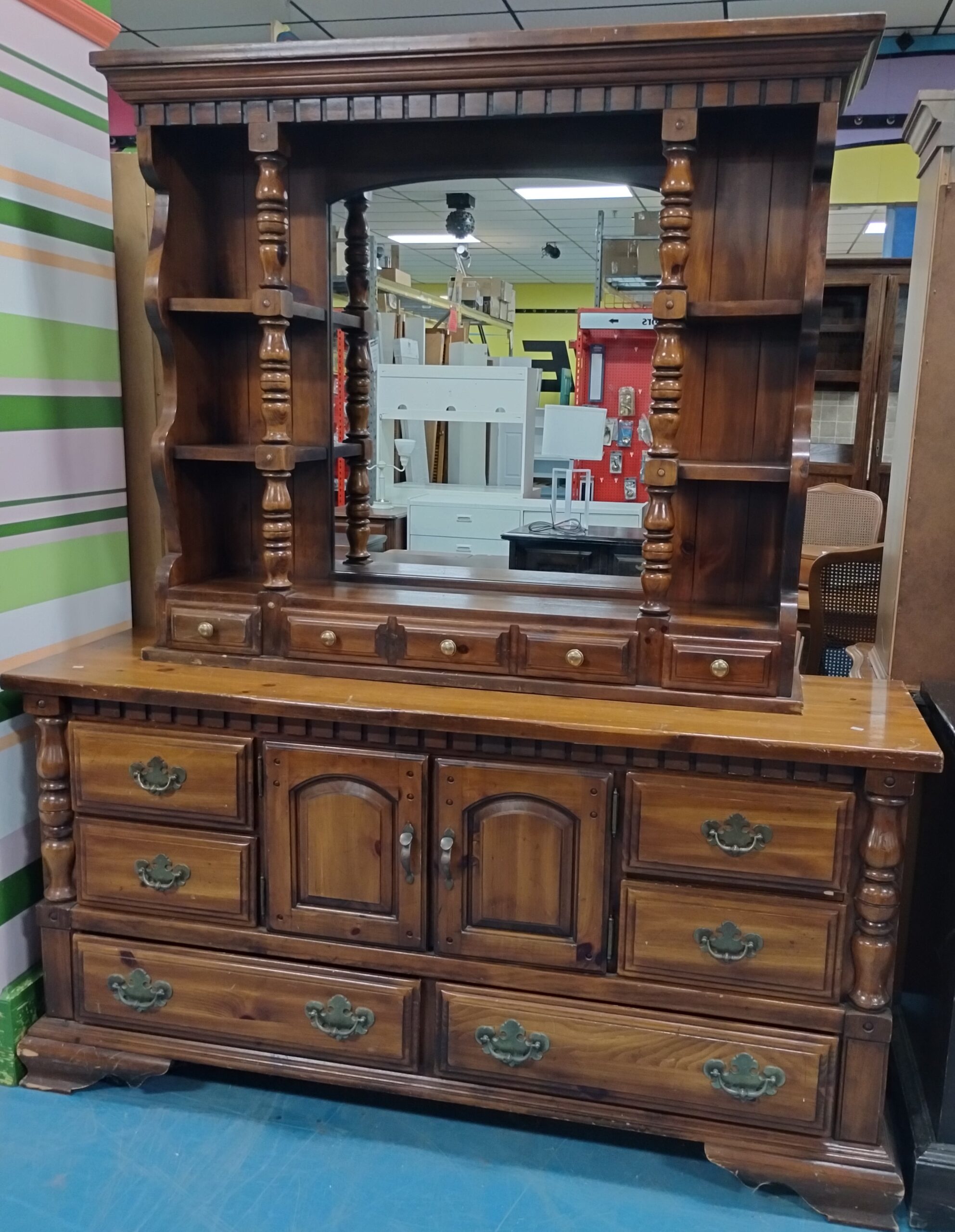 Dresser W Mirror and Shelves $120.00